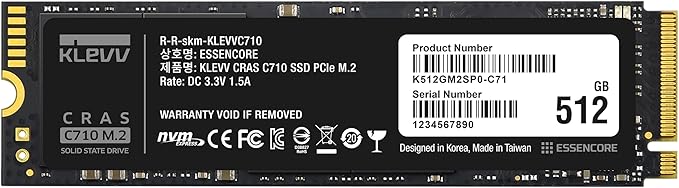 KLEVV 512GB M.2 NVMe PCIe SSD